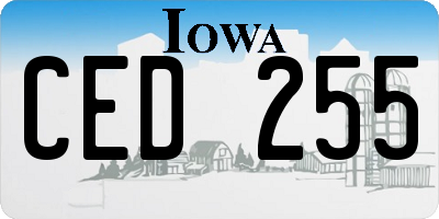 IA license plate CED255