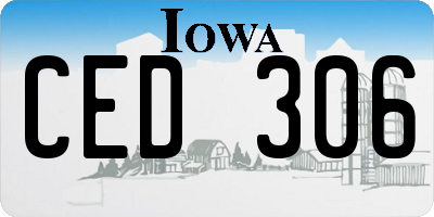 IA license plate CED306