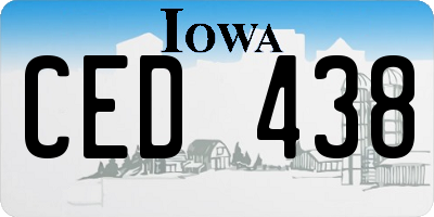 IA license plate CED438