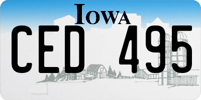 IA license plate CED495
