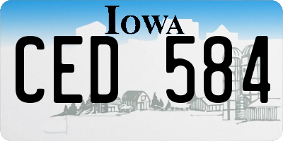 IA license plate CED584