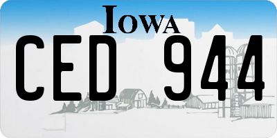 IA license plate CED944