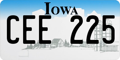 IA license plate CEE225