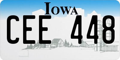 IA license plate CEE448