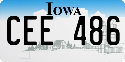 IA license plate CEE486