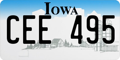 IA license plate CEE495