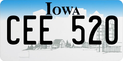 IA license plate CEE520