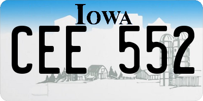 IA license plate CEE552