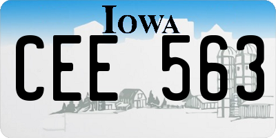IA license plate CEE563