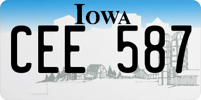 IA license plate CEE587