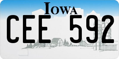 IA license plate CEE592