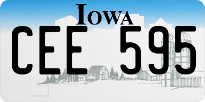 IA license plate CEE595