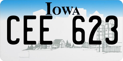 IA license plate CEE623
