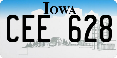 IA license plate CEE628