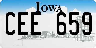 IA license plate CEE659