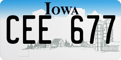 IA license plate CEE677