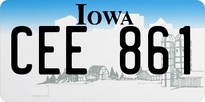 IA license plate CEE861