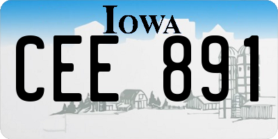 IA license plate CEE891