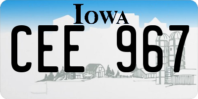 IA license plate CEE967