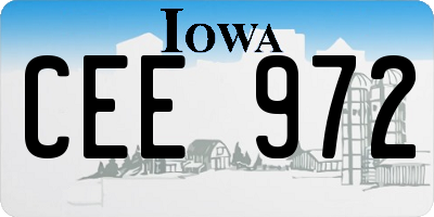 IA license plate CEE972