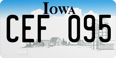 IA license plate CEF095