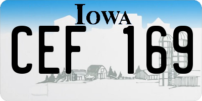 IA license plate CEF169
