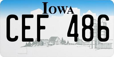 IA license plate CEF486