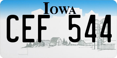 IA license plate CEF544