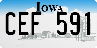 IA license plate CEF591