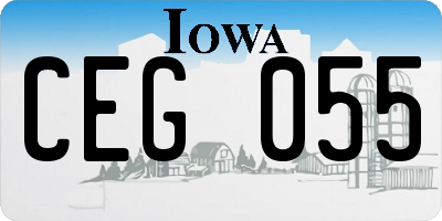 IA license plate CEG055