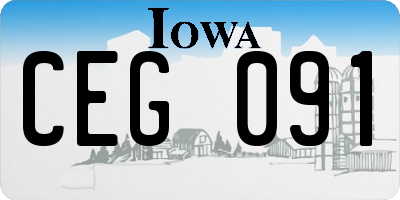 IA license plate CEG091