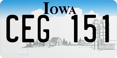 IA license plate CEG151