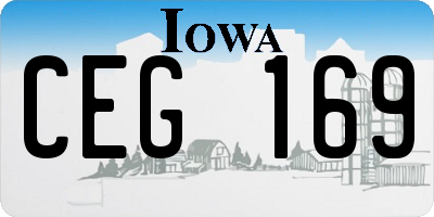 IA license plate CEG169