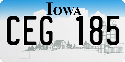 IA license plate CEG185