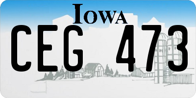 IA license plate CEG473