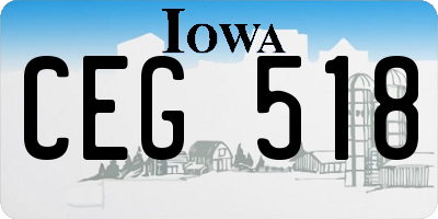 IA license plate CEG518