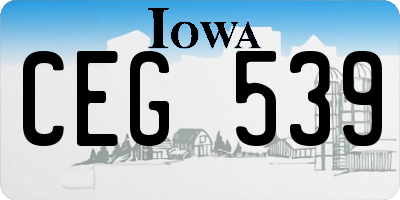 IA license plate CEG539