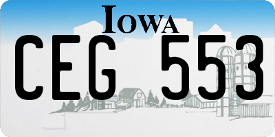 IA license plate CEG553