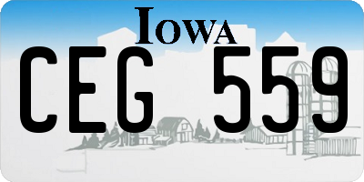 IA license plate CEG559
