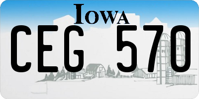 IA license plate CEG570