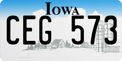 IA license plate CEG573