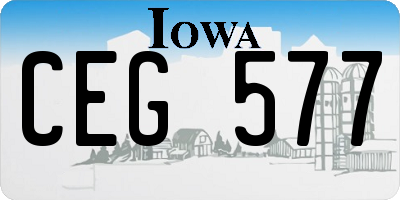 IA license plate CEG577