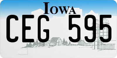 IA license plate CEG595