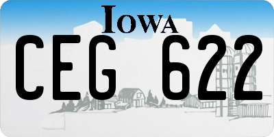 IA license plate CEG622