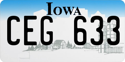 IA license plate CEG633