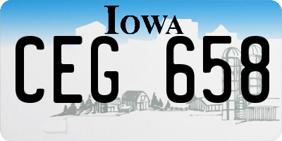 IA license plate CEG658