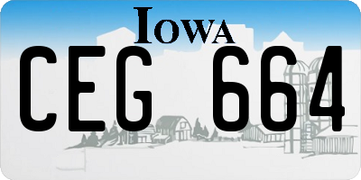 IA license plate CEG664