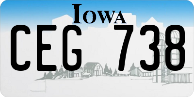 IA license plate CEG738