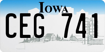 IA license plate CEG741