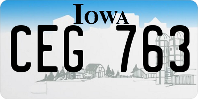IA license plate CEG763